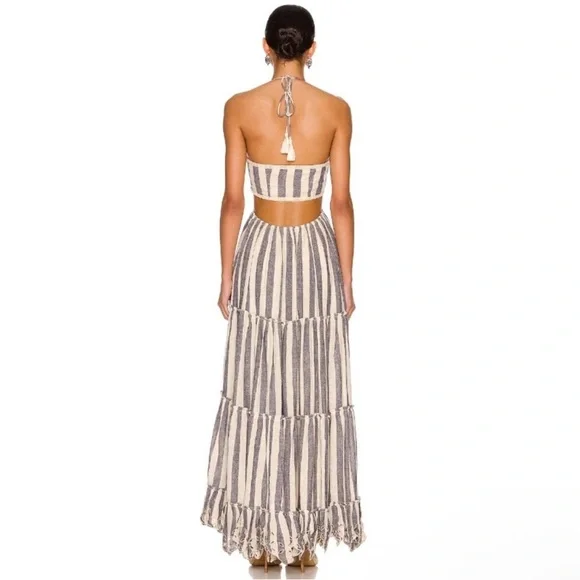 Rococo Sand Backless Striped Dress - Picture 2 of 5